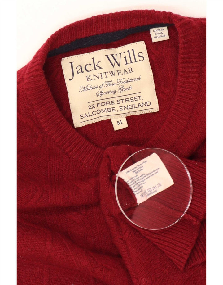 Jack Wills Pull à col rond pour homme en laine mérinos marron moyen