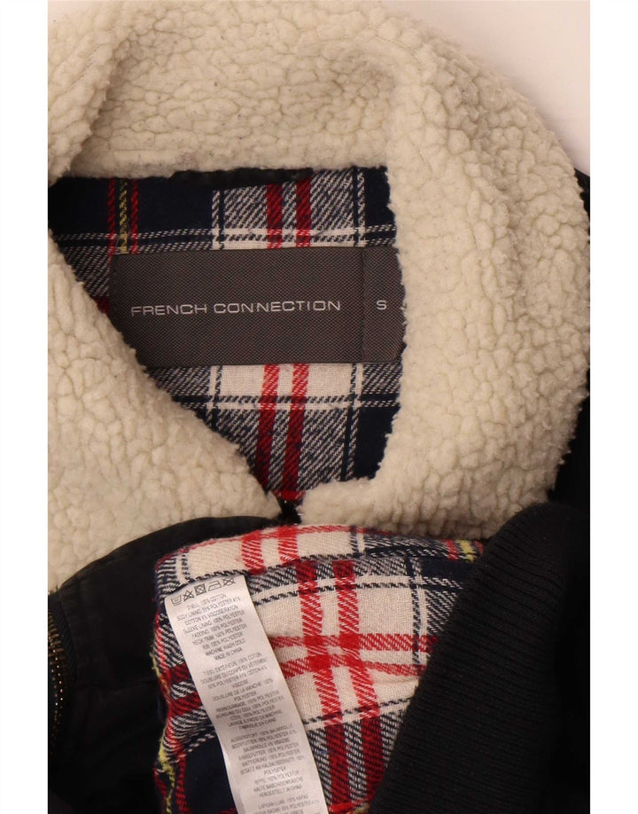 French Connection Veste Bomber Homme UK 36 Petit Coton Noir