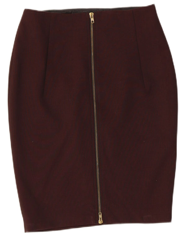 Zara Femme Jupe Crayon Medium W28 Marron Viscose