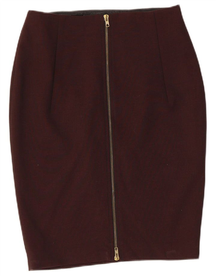 Zara Femme Jupe Crayon Medium W28 Marron Viscose