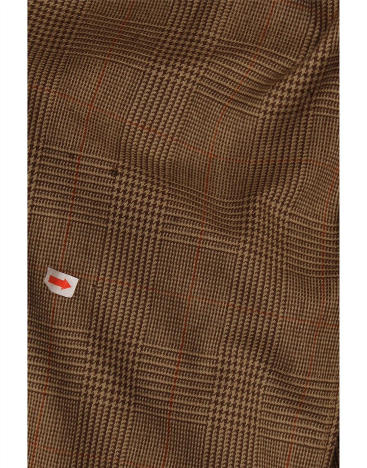 CARLA CARINI Womens Oversized Overcoat UK 14 Medium Brown Houndstooth