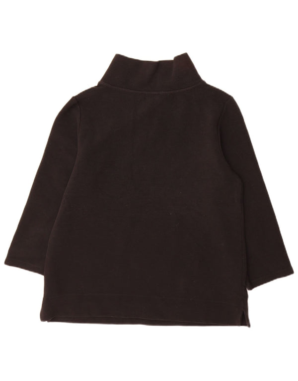 Hobbs Haut Femme Manches 3/4 UK 14 Moyen Noir Coton