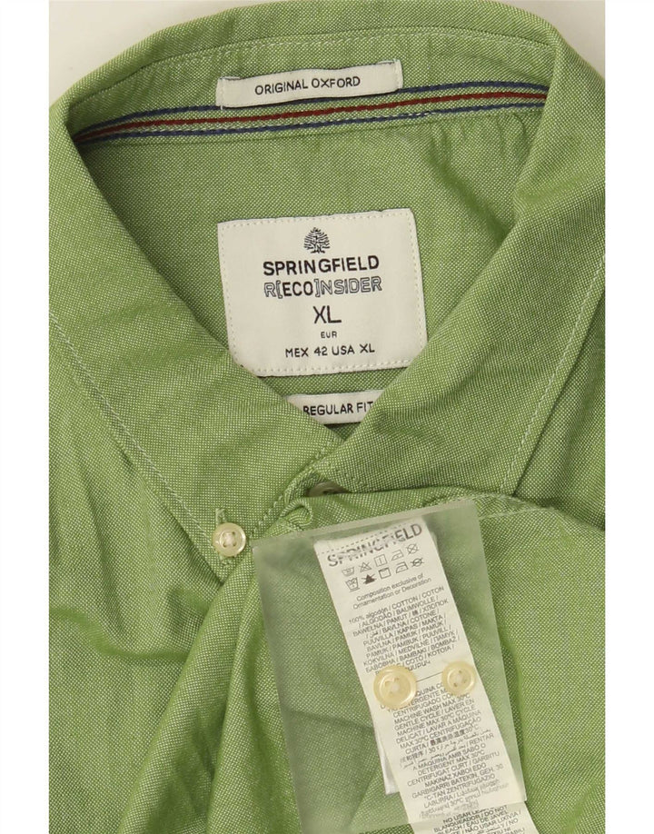 Springfield Chemise Regular Fit XL Coton Vert Homme
