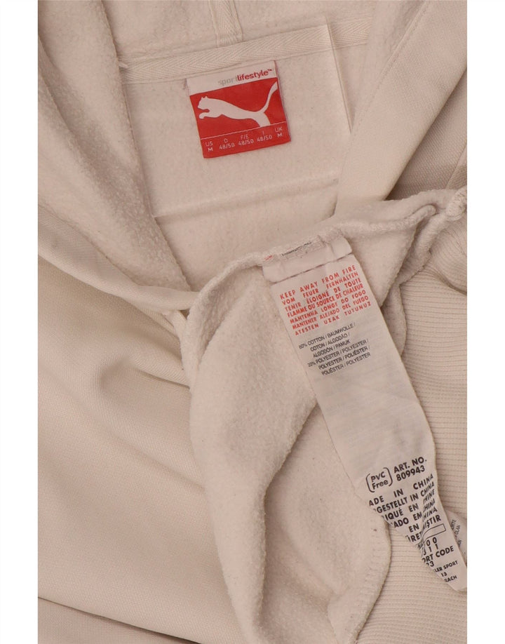 PUMA Sweat à capuche pour homme en coton blanc moyen