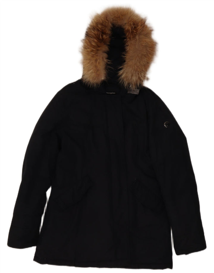 Champion Veste rembourrée à capuche pour femme UK 14 Bleu marine moyen