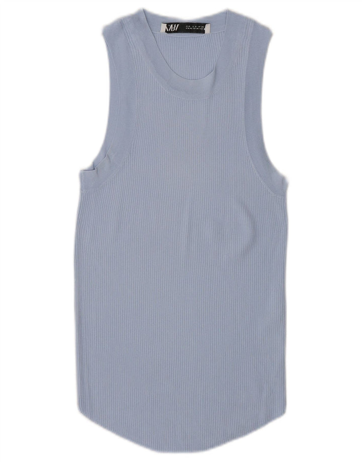 Zara Femme Débardeur UK 12 Bleu Moyen Viscose