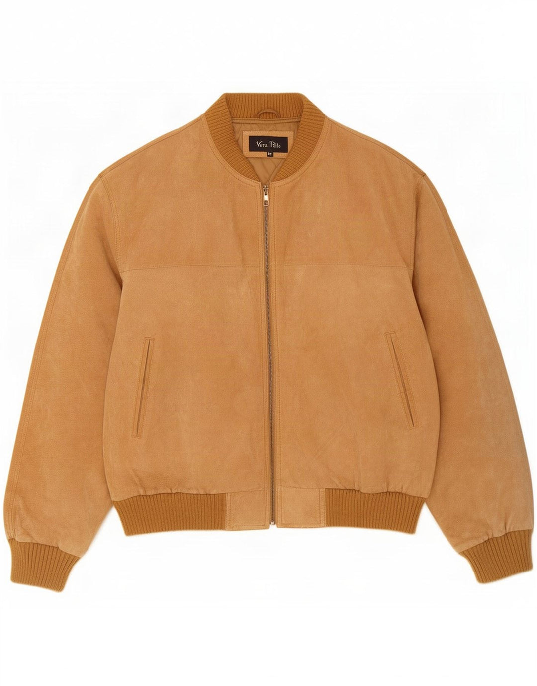 veste en daim homme vintage UK 42 2XL Cuir Beige