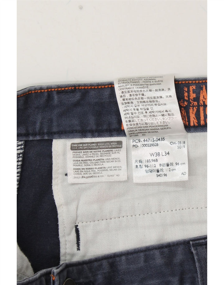 DOCKERS Pantalon Chino Droit Homme W38 L30 Bleu Marine Coton