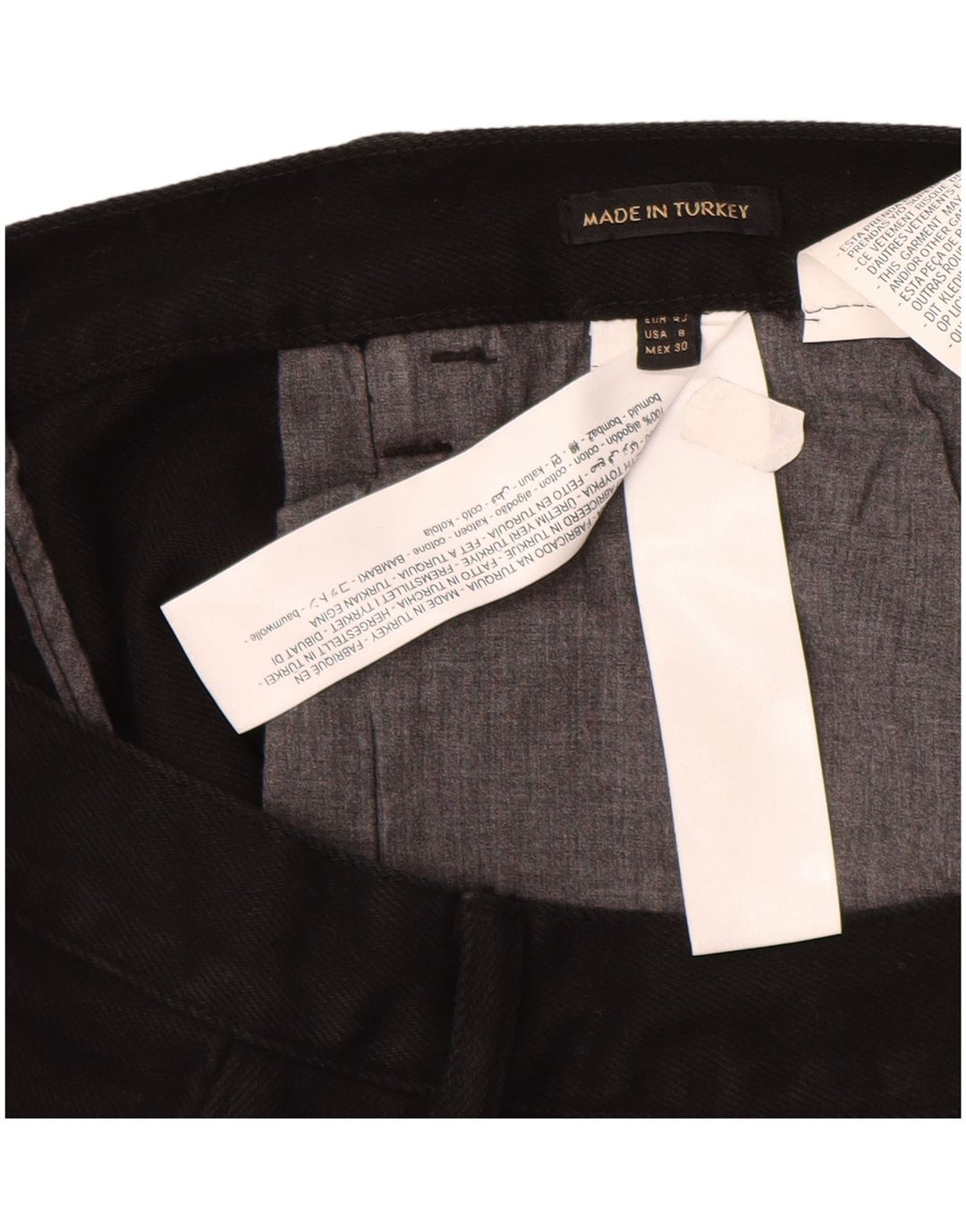 Massimo Dutti Jean droit taille haute pour femme EU 40 Medium W30 L29 Noir