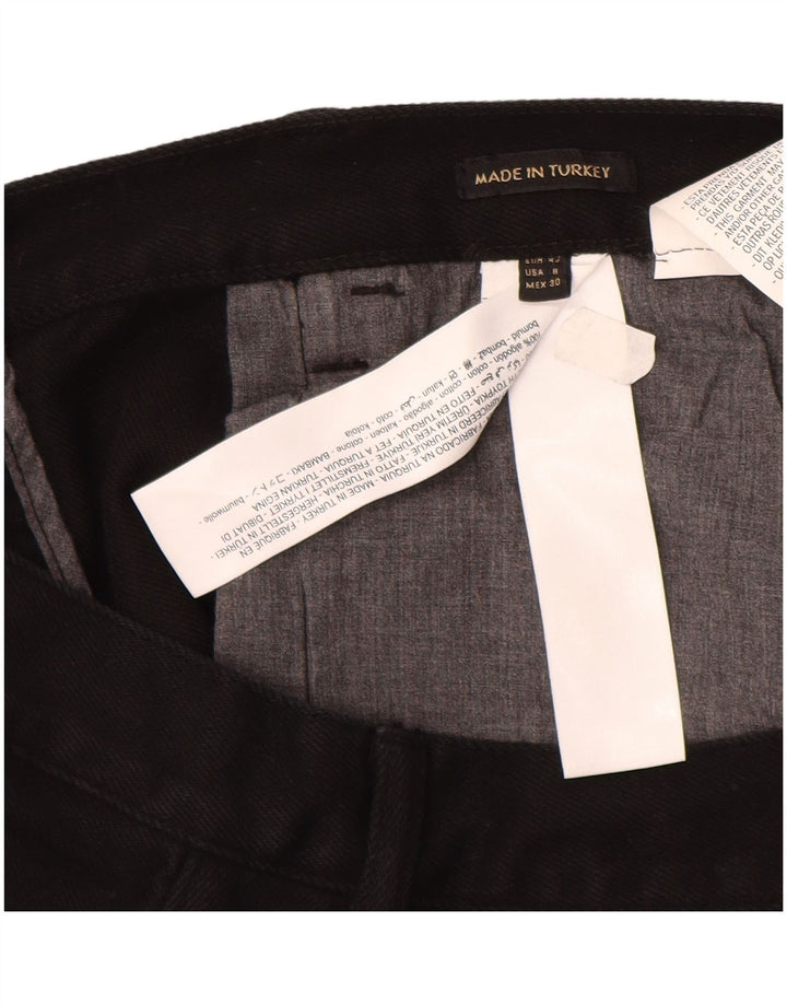 Massimo Dutti Jean droit taille haute pour femme EU 40 Medium W30 L29 Noir