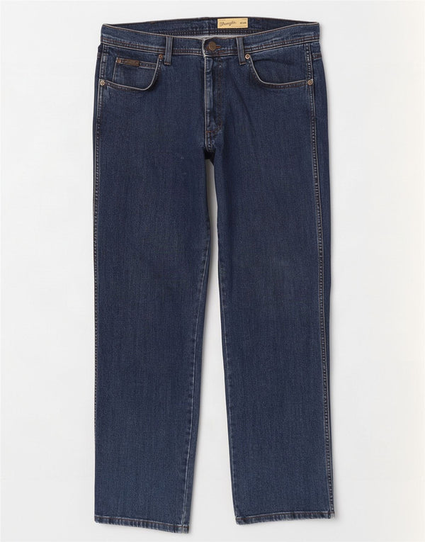 Wrangler Jean Droit Utah Homme W38 L32 Bleu Coton