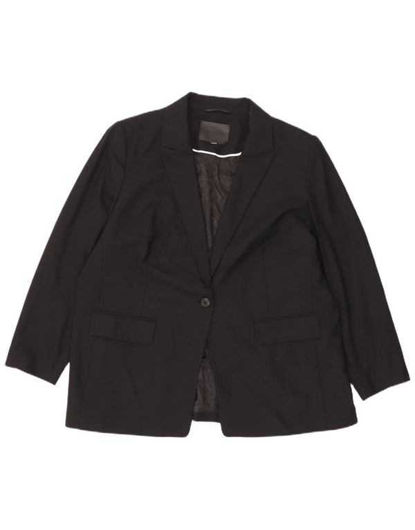 Marks & Spencer Veste blazer autographe 1 bouton pour femme UK 18 XL Noir