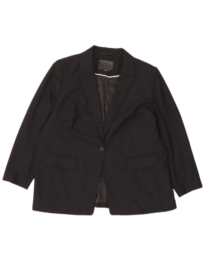 Marks & Spencer Veste blazer autographe 1 bouton pour femme UK 18 XL Noir