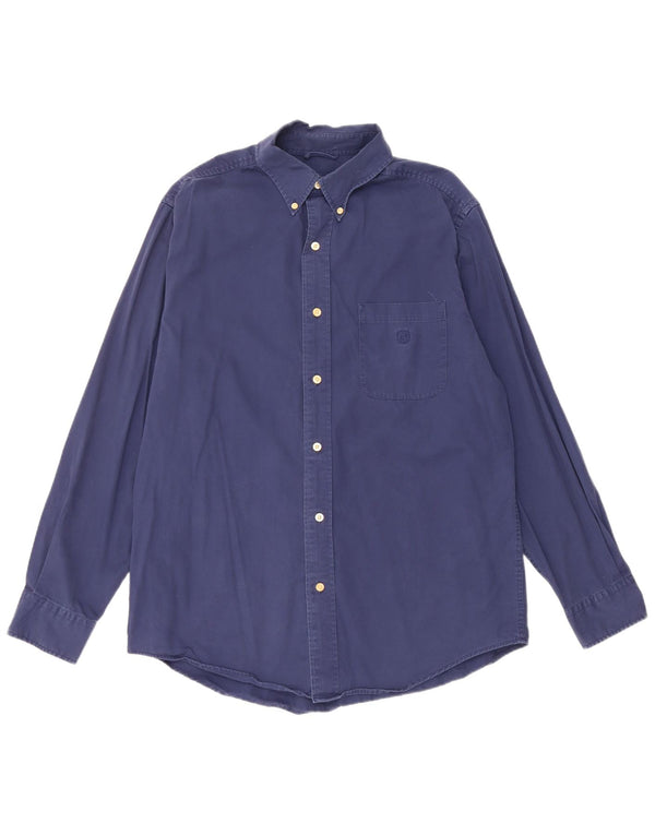 Chemise Homme Chaps Coton Bleu Marine Moyen