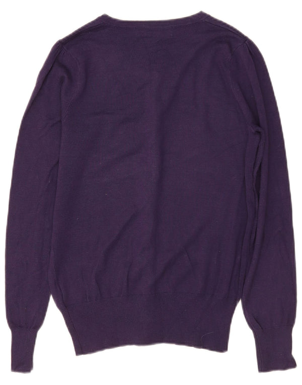 Marks & Spencer Pull Cardigan Femme UK 8 Small Violet Viscose
