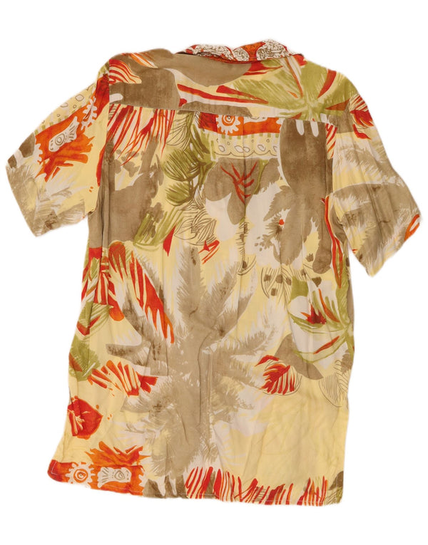 vintage Womens Abstract Pattern Shirt Blouse UK 16 Grand Multicolore