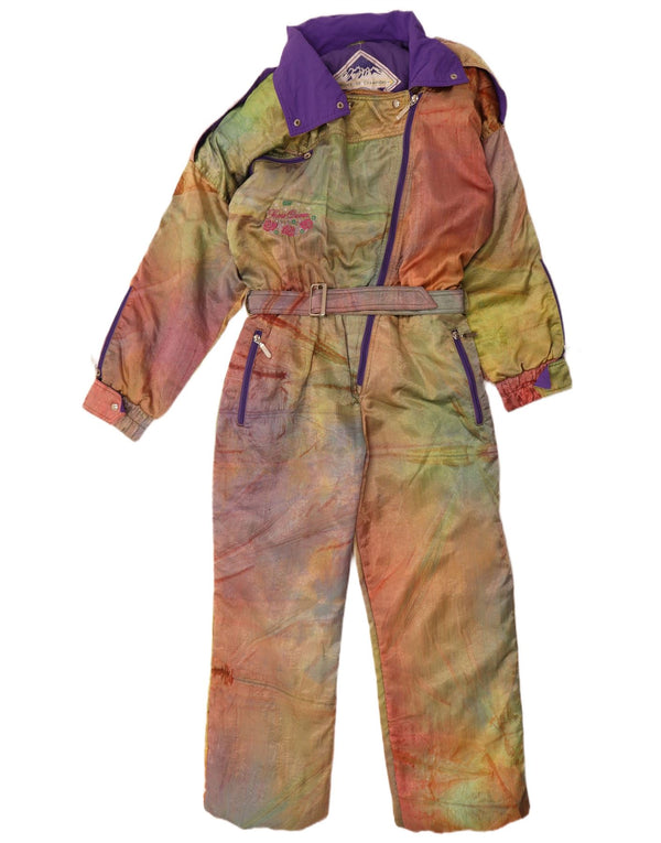 combinaison de ski surdimensionnée femme vintage EU 42 Grand Tie Dye multicolore