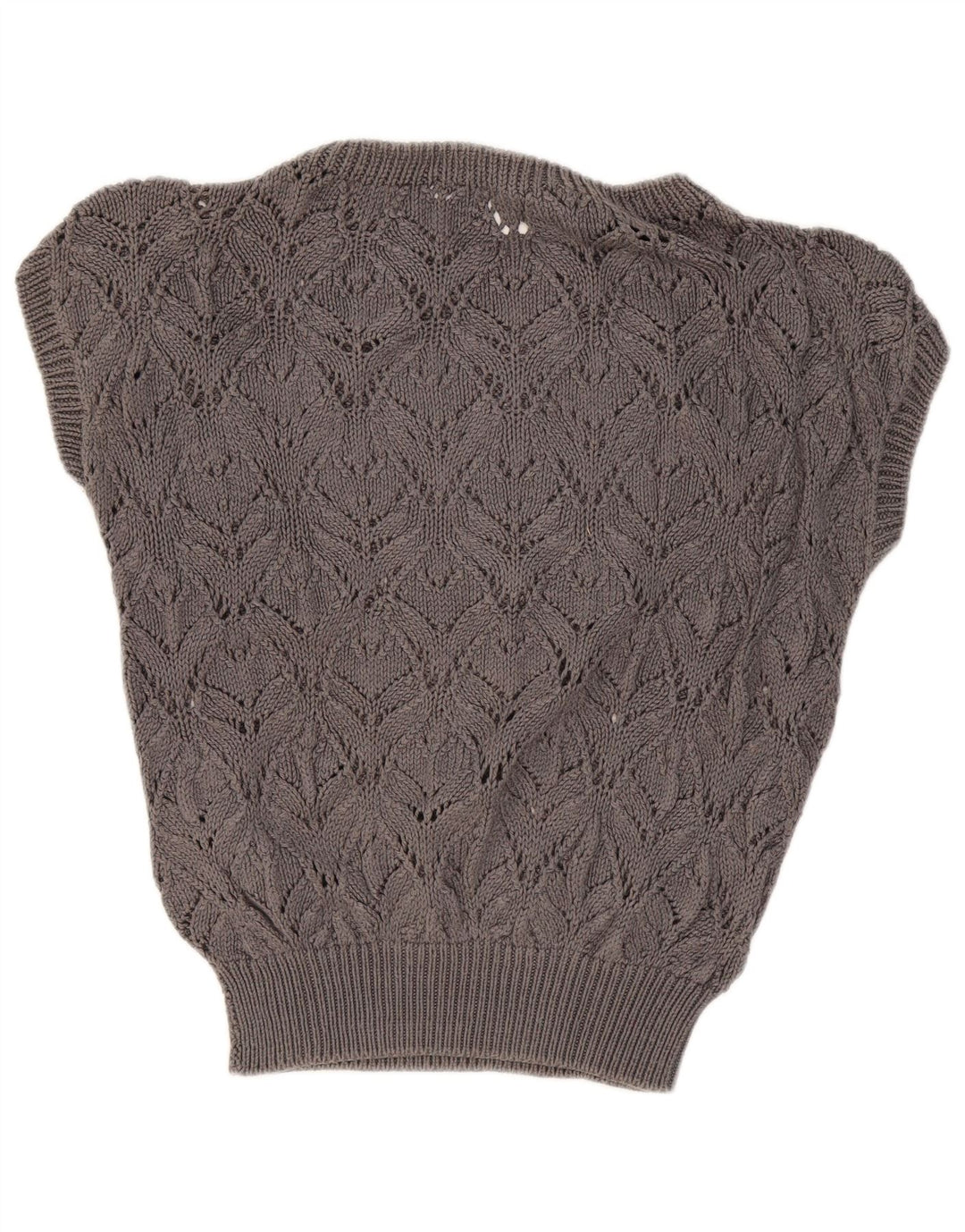 VINTAGE Femme Gilet Débardeur UK 16 Grand Gris