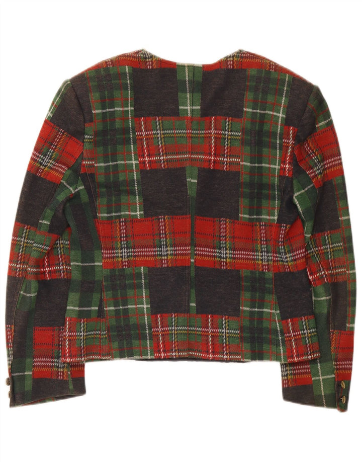 Johnny Lambs Veste blazer courte pour femme IT 44 à carreaux multicolores moyens