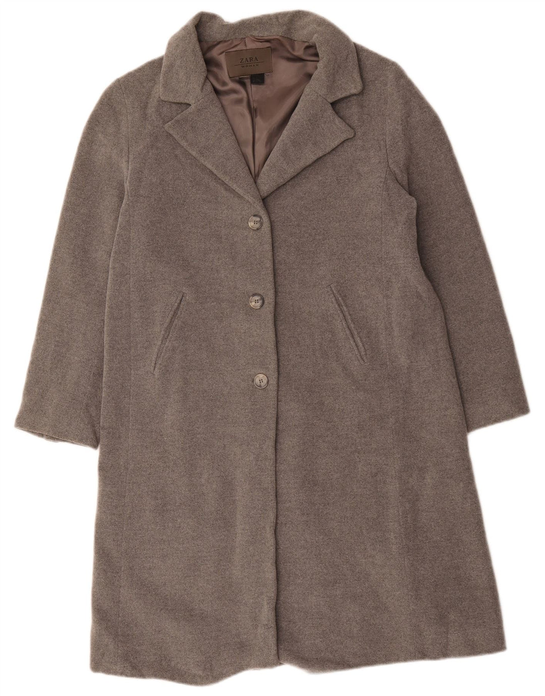 Zara Manteau Femme EU 42 Large Gris