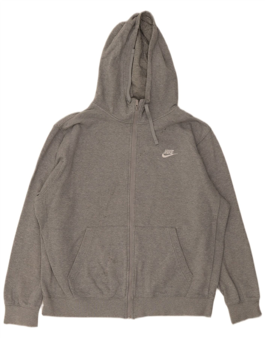 Nike Pull à capuche zippé pour homme XL en coton gris