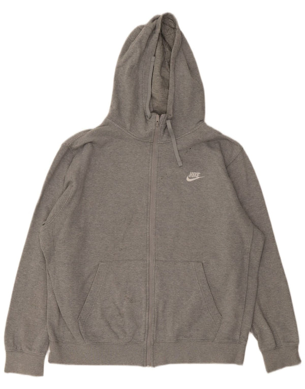 Nike Pull à capuche zippé pour homme XL en coton gris