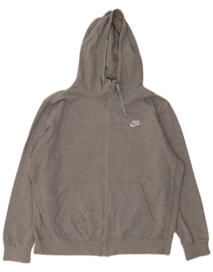 Nike Pull à capuche zippé pour homme XL en coton gris