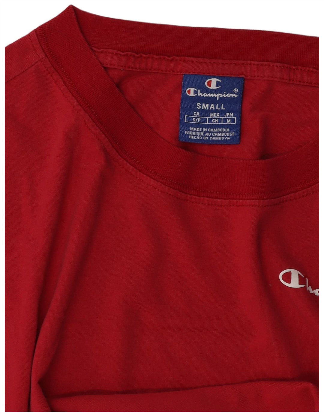 CHAMPION T-Shirt Oversize Femme UK 10 Petit Rouge