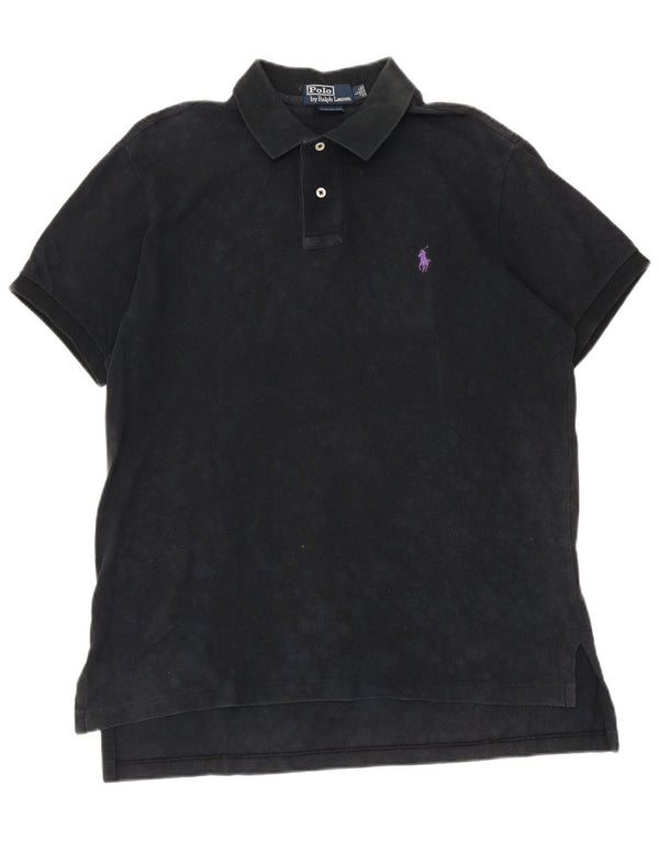 Polo Ralph Lauren Mens Custom Fit Polo Shirt Large Black Cotton