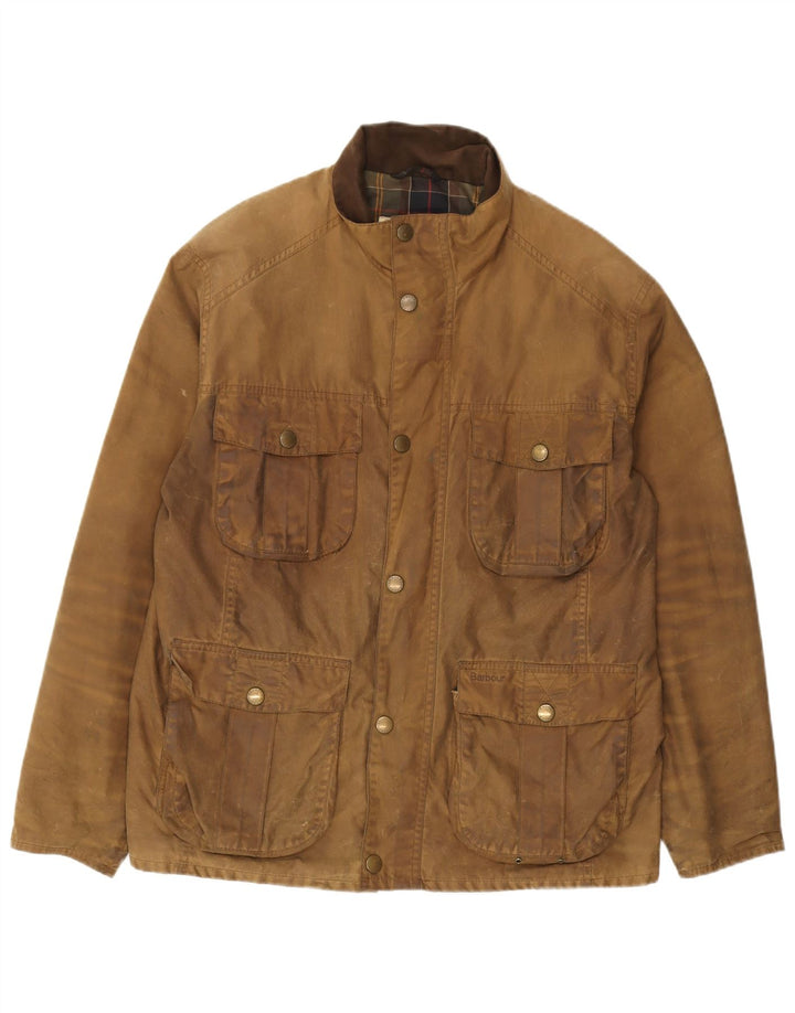 Barbour Veste en coton ciré pour homme UK 40 Grand coton marron