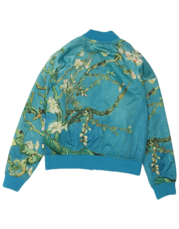 Vans Veste universitaire surdimensionnée Von Gogh Museum pour femme UK 6 XS Bleu floral