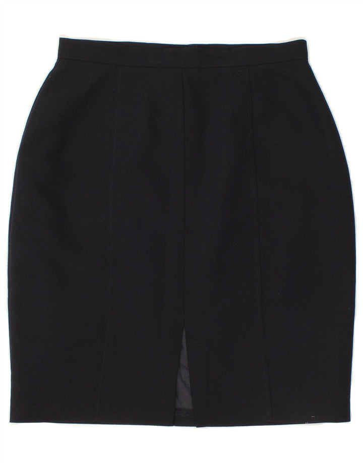 ST. BERNARD Womens Classics Pencil Skirt UK 12 Medium W26 Navy Blue Vintage St. Bernard and Second-Hand St. Bernard from Messina Hembry 