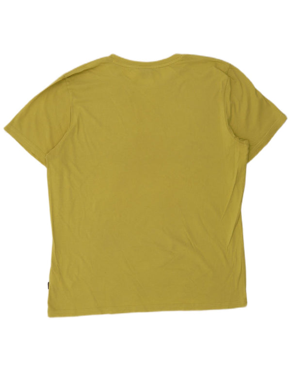Hugo Boss T-shirt graphique pour hommes Top 2XL Coton jaune