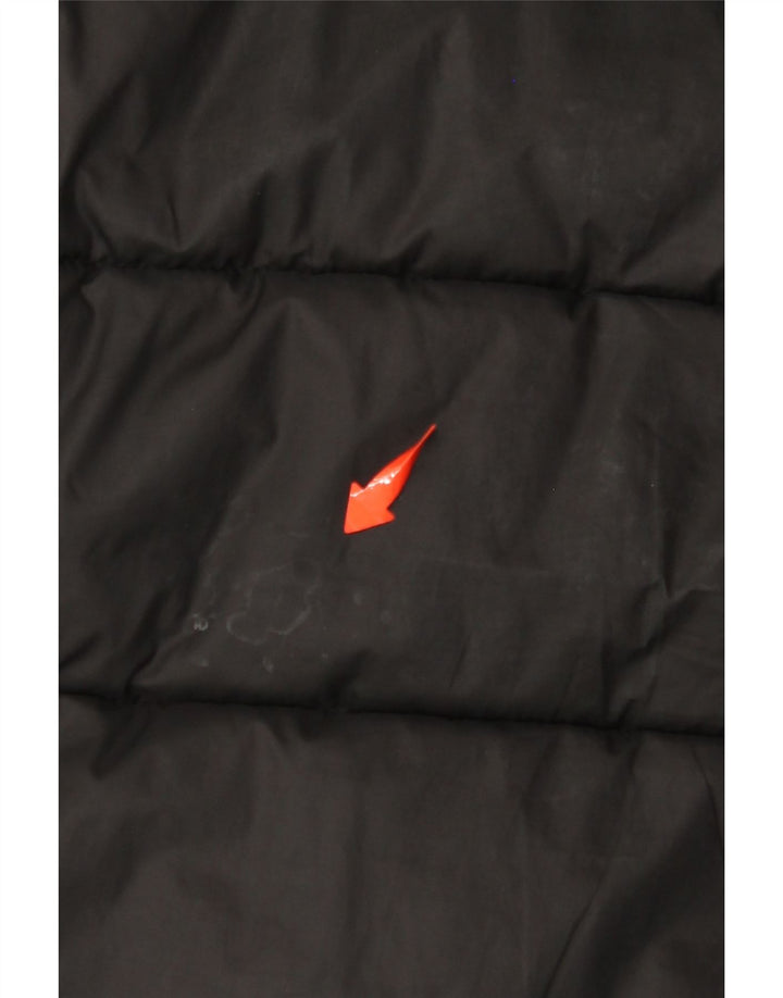 BENETTON Veste matelassée graphique pour garçon 10-11 ans XL Noir Colourblock