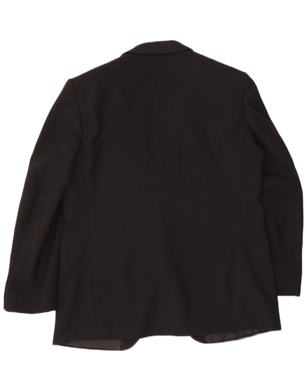 Wilvorst Veste blazer à 1 bouton pour homme UK 40 Grande laine vierge noire