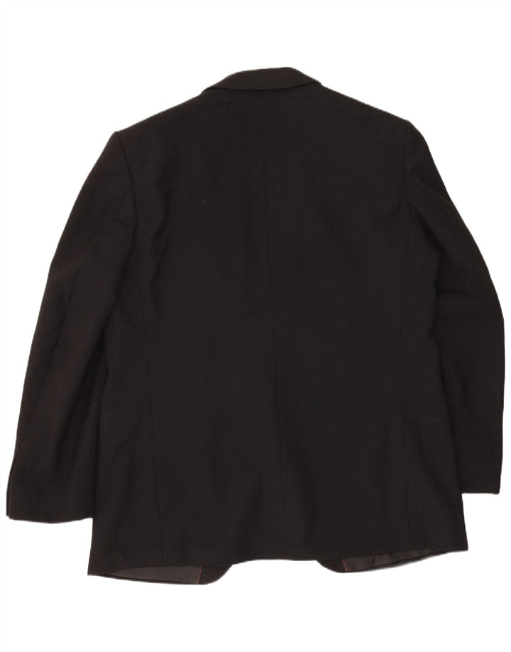 Wilvorst Veste blazer à 1 bouton pour homme UK 40 Grande laine vierge noire