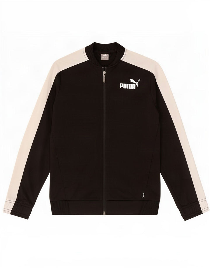 Puma Veste de Survêtement Garçon 11-12 ans Noir Colorblock Polyester