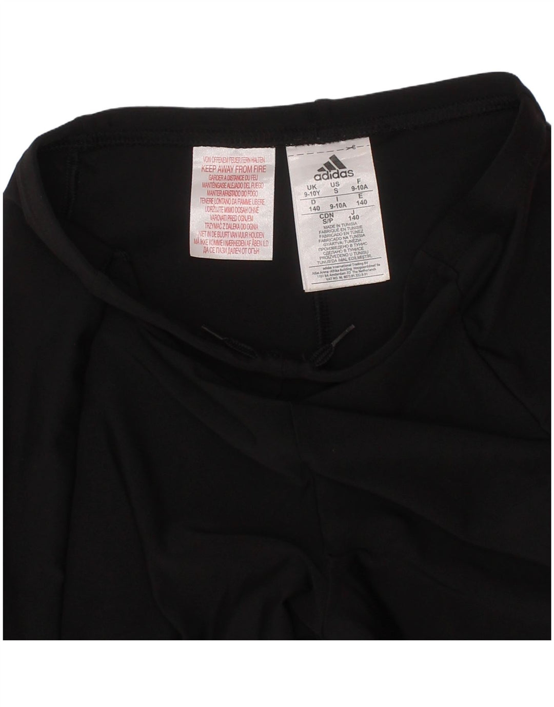 Short de sport Adidas Fille 9-10 ans Noir Polyester