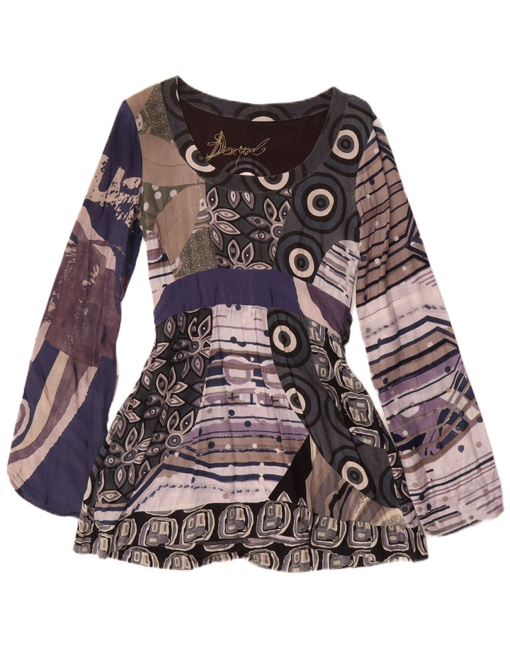 Desigual Robe trapèze pour femme UK 42 Medium Multicolore Géométrique