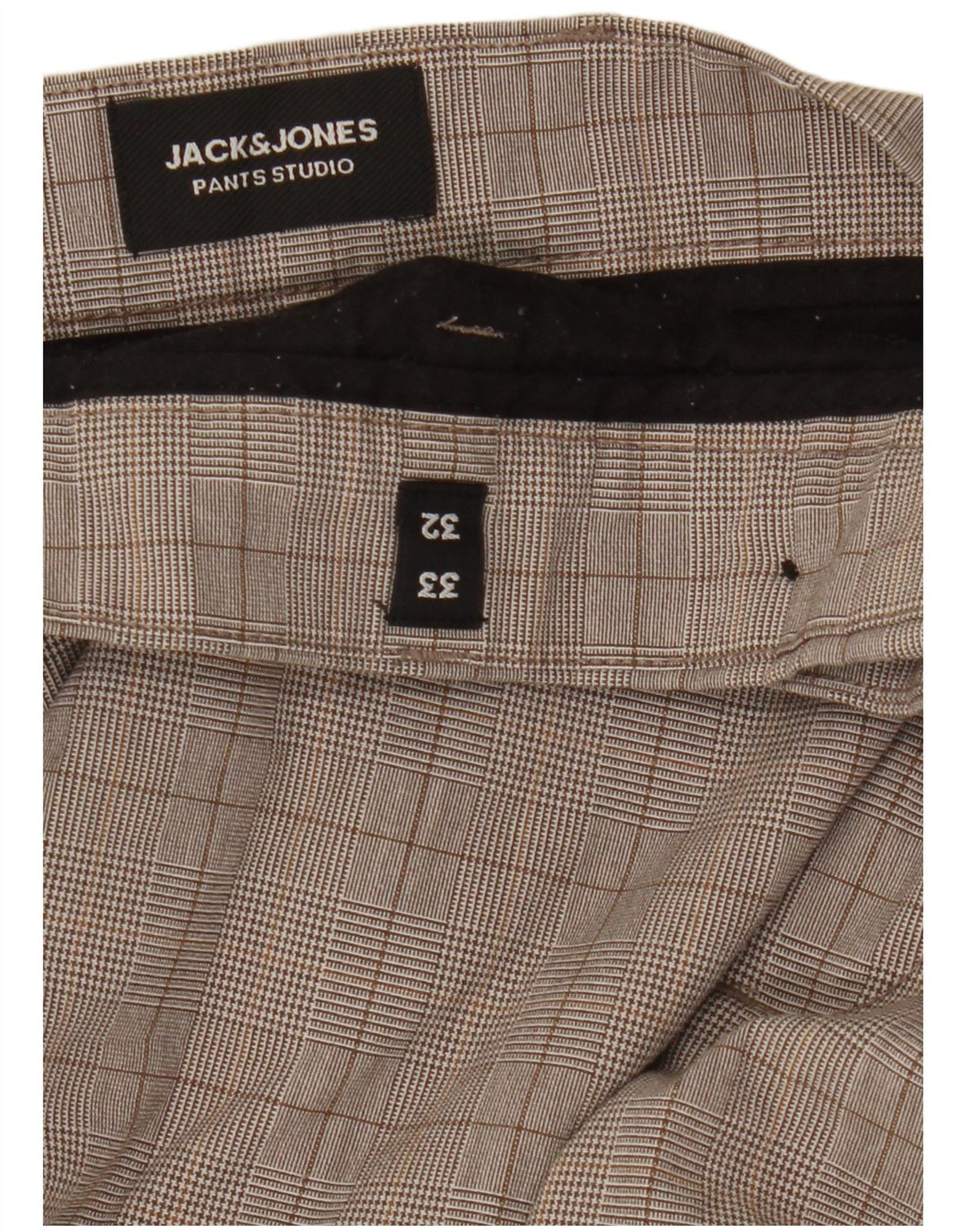 Jack & Jones Pantalon de Costume Slim Homme W33 L32 Gris à Carreaux