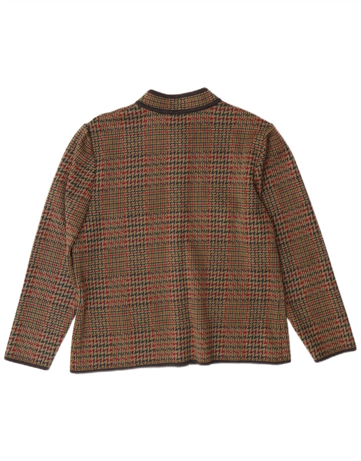 STIZZOLI Veste blazer en tricot à 6 boutons pour femme IT 48 XL pied-de-poule marron