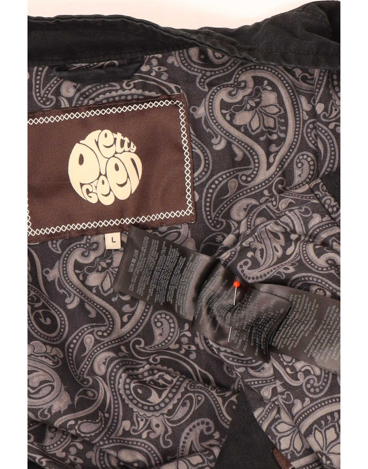 Pretty Green Veste Bomber Homme UK 40 Grand Coton Noir