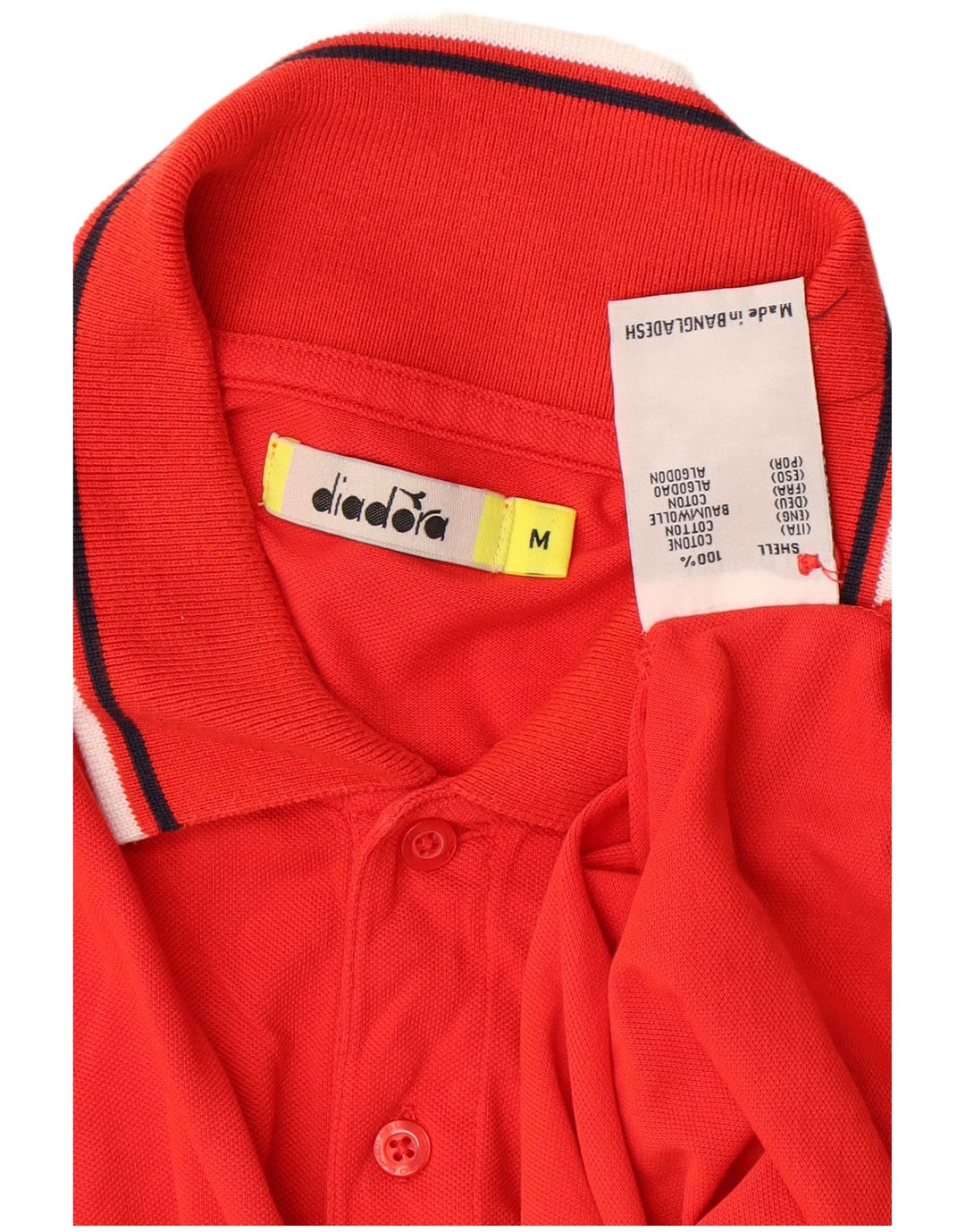 DIADORA Polo Homme Rouge Moyen Coton