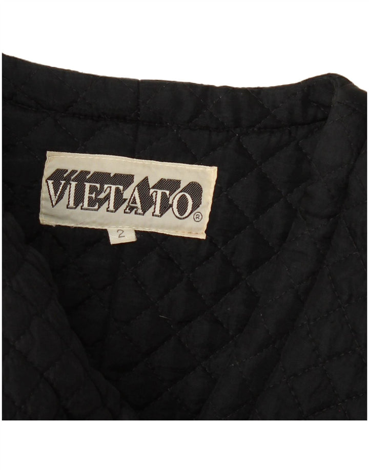 vintage Womens Crop Bolero Jacket UK 8 Petit Noir