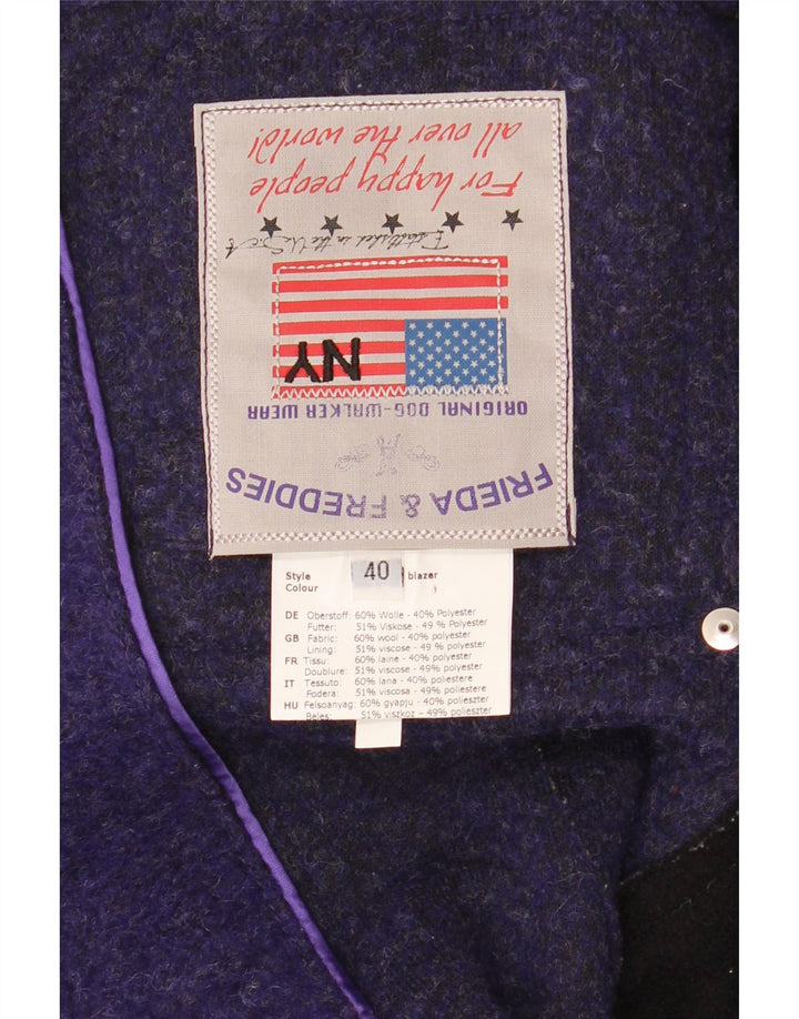 FRIEDA & FREDDIES Veste Blazer Femme EU 40 Violet Moyen Colorblock