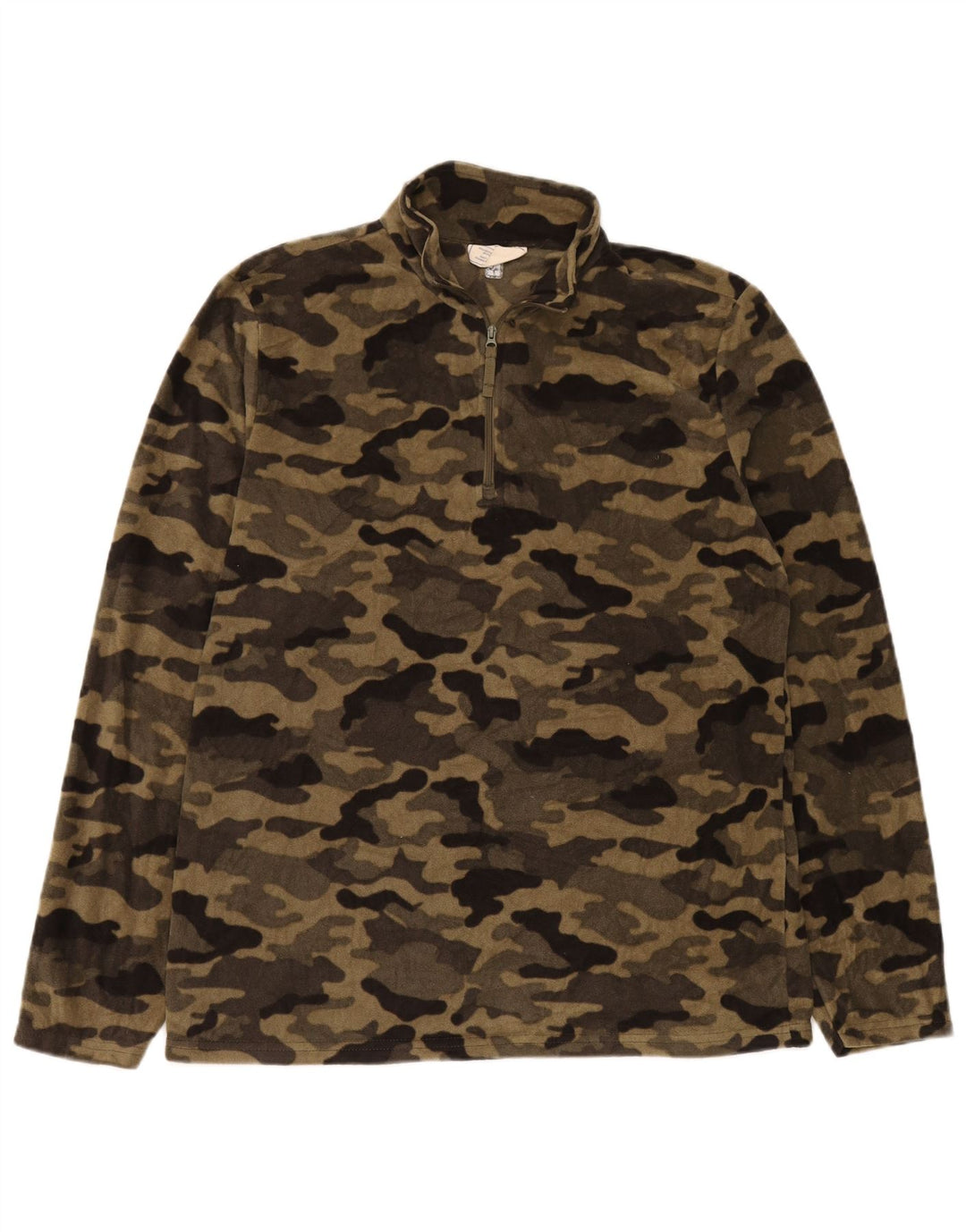 Mountain Warehouse Pull Polaire Zippé Homme Beige Moyen Camouflage