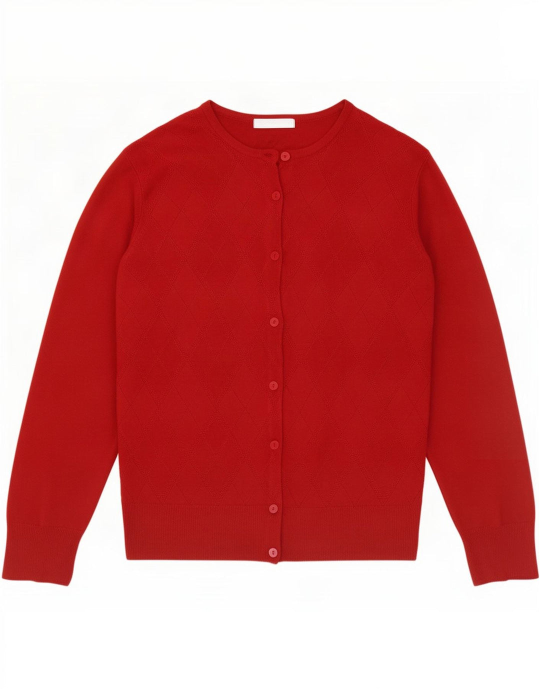 Marks & Spencer Pull Cardigan pour Femme UK 12 Acrylique Rouge Moyen