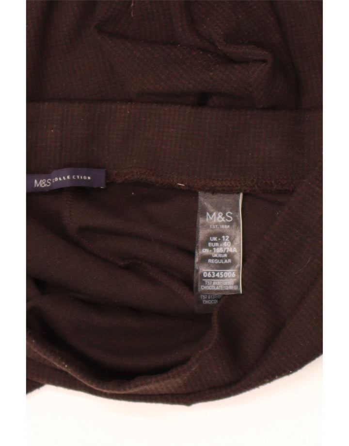 Marks & Spencer Leggings réguliers pour femmes UK 12 Polyester marron moyen