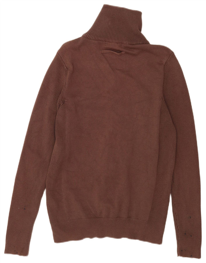 Zara Cardigan Homme Pull Large Marron Coton