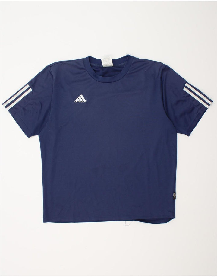 ADIDAS Hommes Climalite T-Shirt Haut Grand Bleu Marine Polyester